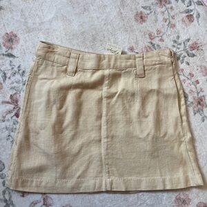 Free People Linen Mini Skirt